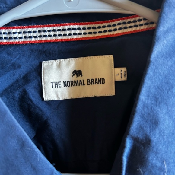 The Normal Brand Navy Casual Button Down Shirt - Picture 2 of 2